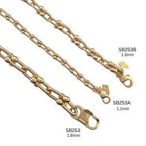 SB253 18K Gold plated thick link bracelet