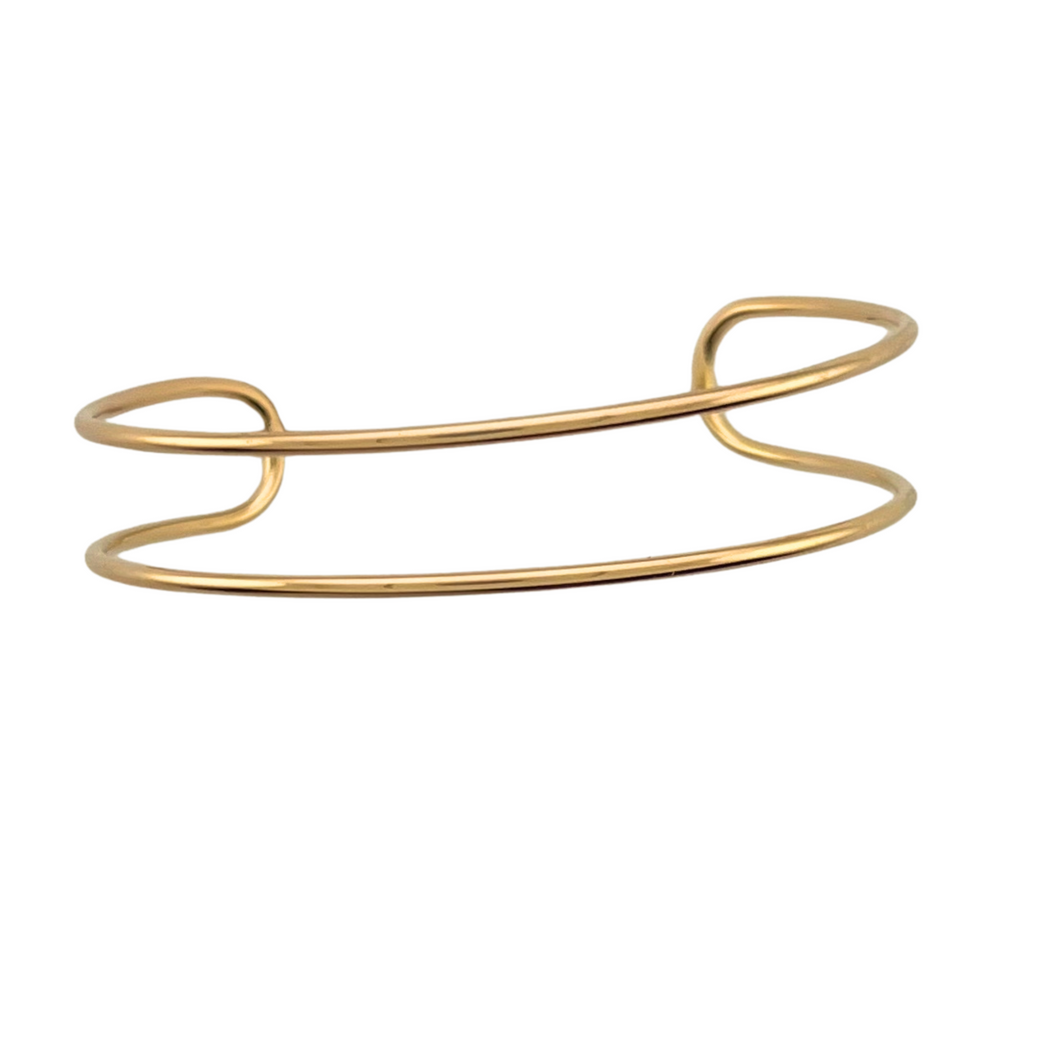 SB272 18K Gold Plated double wire Bracelet