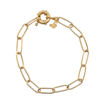 Load image into Gallery viewer, SB274 18K Gold Plated &quot;paperclip&quot; Bracelet