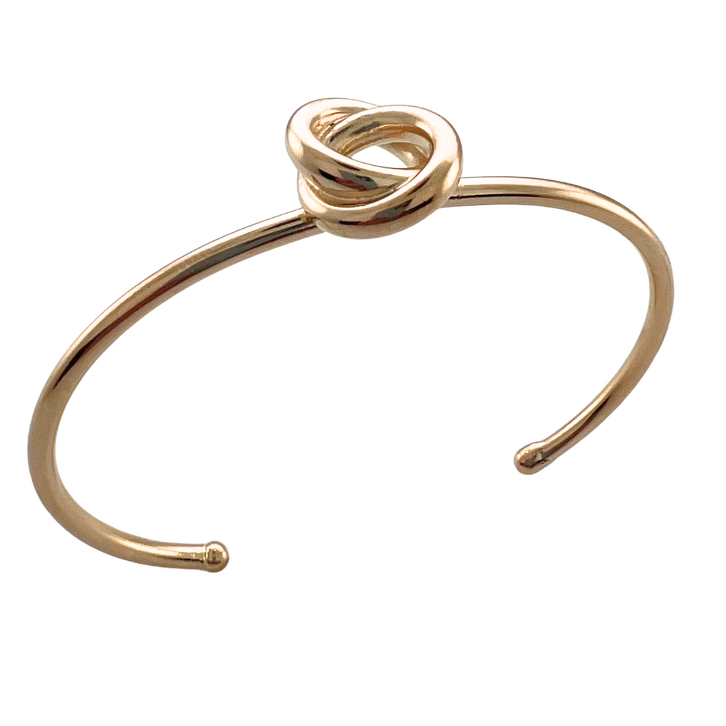 SB287 18K Gold Plated Cuff with a Knot design