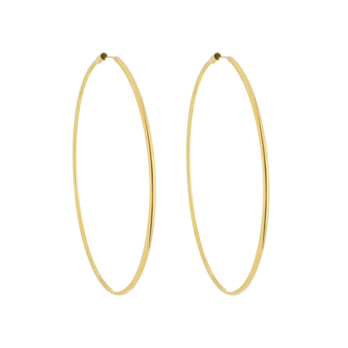 SE731LG 18k Gold Plated Endless Hoops