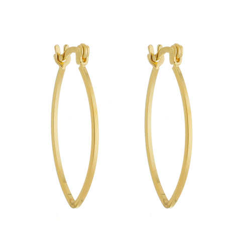 SE855 Oval 18K Gold Plated Hoop