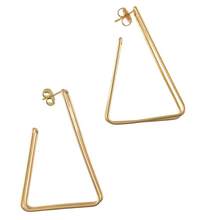 Load image into Gallery viewer, SE966 Double wire 18K Gold Plated triangle Earrings
