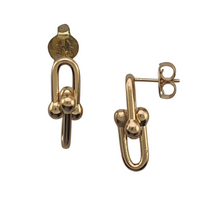 Load image into Gallery viewer, SE969 &quot; U-Shape horseshoe &quot;link 18K Gold Plated Earrings