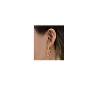 Load image into Gallery viewer, SE969 &quot; U-Shape horseshoe &quot;link 18K Gold Plated Earrings