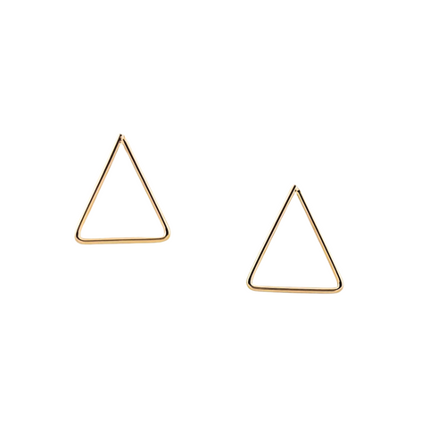 SE982 18K Open Triangle Earring