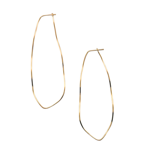 SE984 18K Gold Wavy Earrings