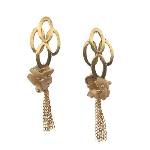 SE998 18K Gold Plated with Mother of pearl Earrings