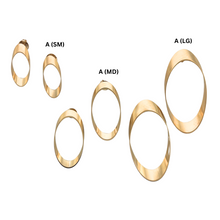 Load image into Gallery viewer, SE999B(SM) 18K Gold Plated brushed oval Earrings