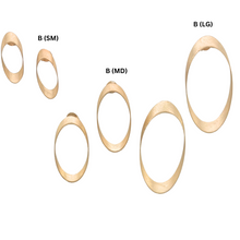 Load image into Gallery viewer, SE999B(MD) 18K Gold Plated medium oval Earrings