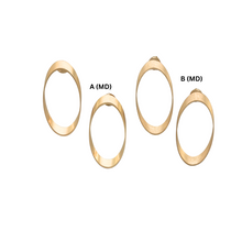 Load image into Gallery viewer, SE999B(MD) 18K Gold Plated medium oval Earrings