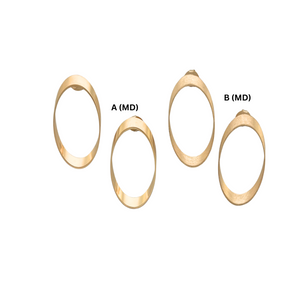 SE999B(MD) 18K Gold Plated medium oval Earrings