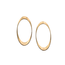 Load image into Gallery viewer, SE999B(MD) 18K Gold Plated medium oval Earrings