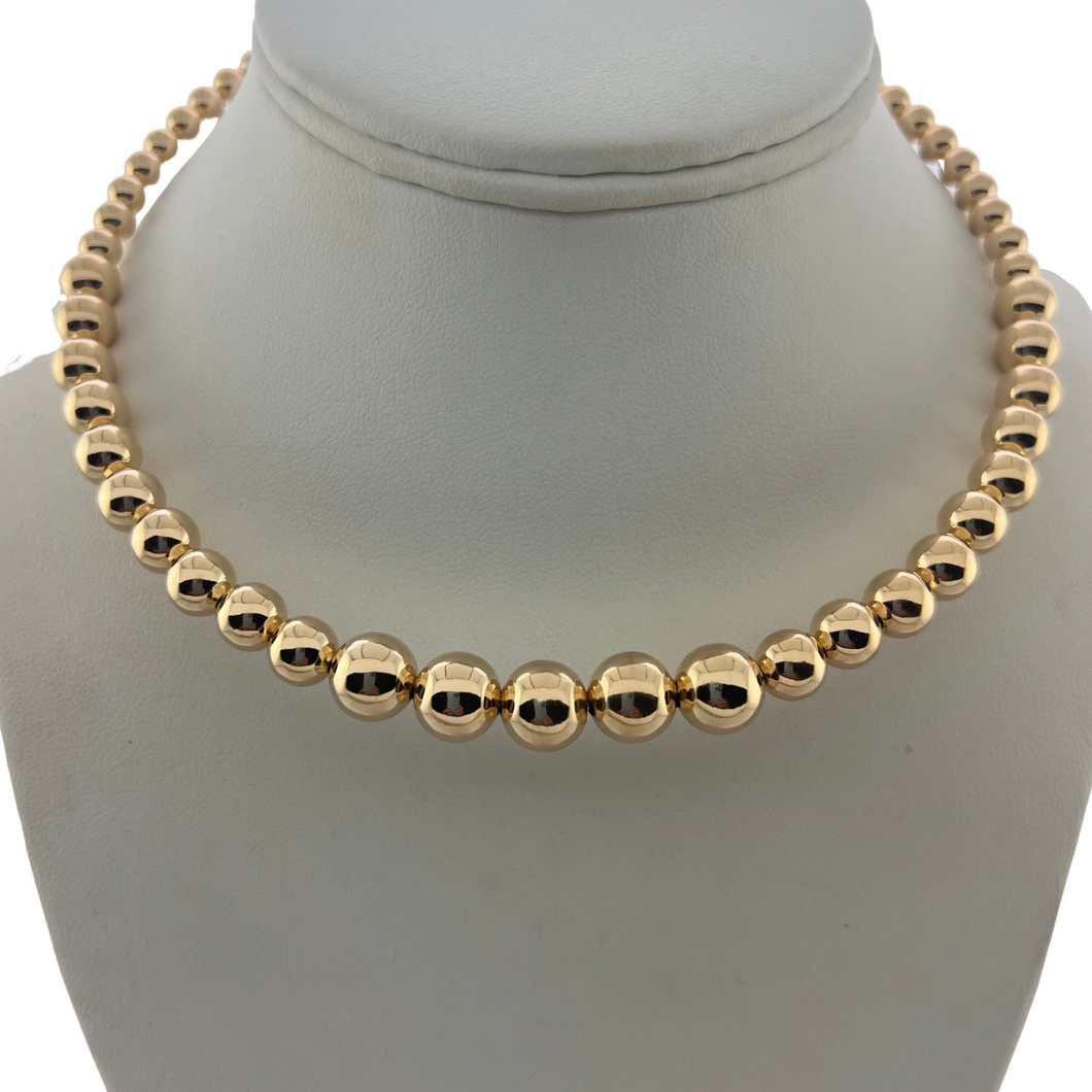 SN443 18K Gold Plated choker with balls