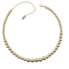 Load image into Gallery viewer, SN443 18K Gold Plated choker with balls