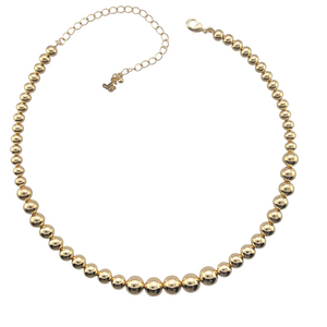 SN443 18K Gold Plated choker with balls