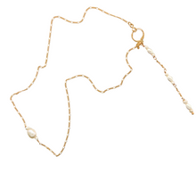 Load image into Gallery viewer, SN463 18K Gold Plated Chain with Fresh water Pearls