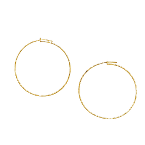 SE858SM 18K Gold Plated Hoops